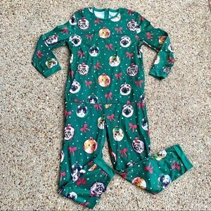 Dec 25th Men's Christmas Union Cat  Light Up Suit Onesie Size L